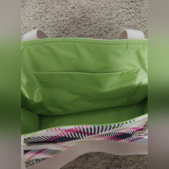 NWT SPARTINA 449 Linen Large Market Tote Purse Handbag Everett Plaid Stripe - Picture 5 of 5